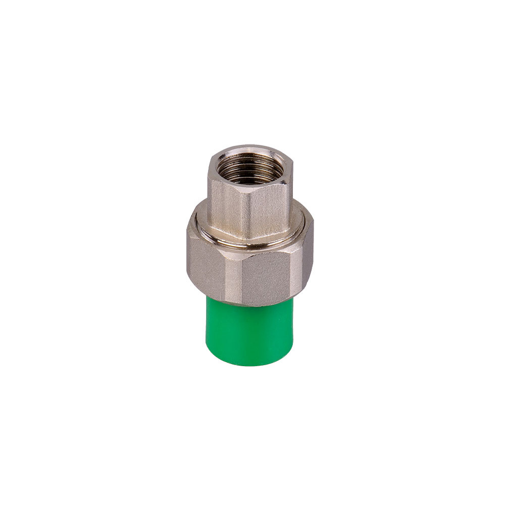 Green color ppr fittings with brass insert