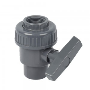 Жеткиликтүү баа EPDM Seal Pn10 PVC True Union шариктүү клапан DIN/JIS/ANSI