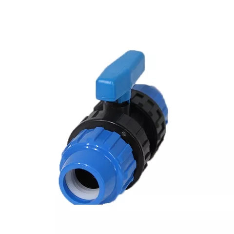 PP compression fittings pp single union double union ball valve