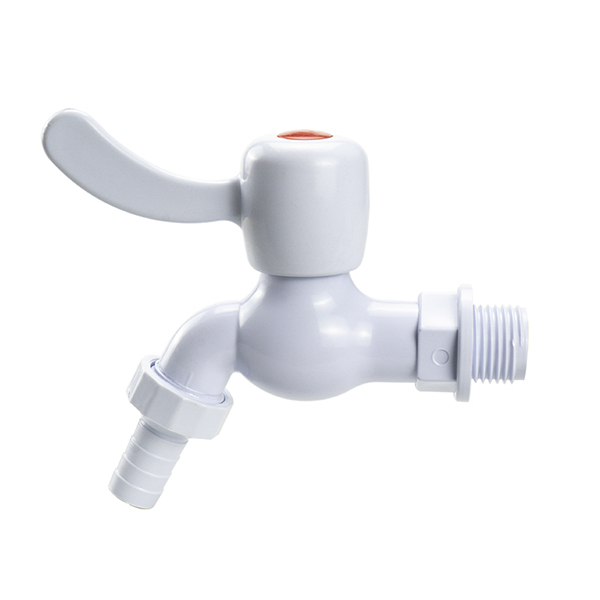 မီးဖိုချောင်သုံး Faucet အမြန်ဖွင့် ပက်လက်တပ်ဆင်ထားသော ရေချိုးကန် PVC Plastic Bib Cock Faucet