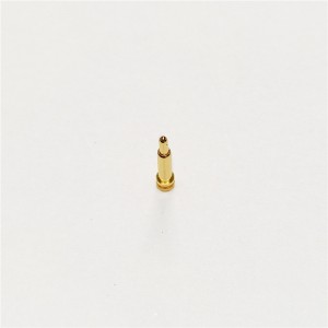 Plating emas Spring dimuat pin pogo kanggo headphone bluetooth lan jam tangan pinter