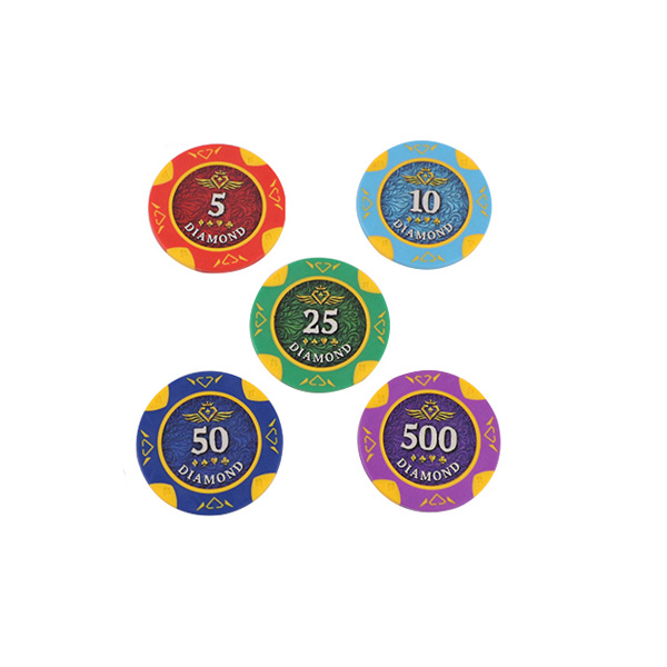 casino diamond oem 14 gram with logo sticker clay poker chips