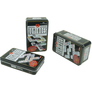 China wholesale Dominoes Puerto Rico Factory –  double 6 domino with 4 color tin box –  Kaile