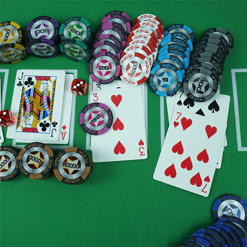 10 colors 40mm star clay poker chips with your value