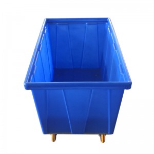 Кинеска висококвалитетна пластична количка за перење алишта со четири од 6 инчи силни тркалца, две фиксни и две вртливи