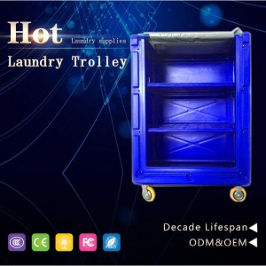 Qualitativ hochwertiger Wäschewagen im neuesten Design für Waschmaschinen, Stofflieferwagen für die Wäschesammlung