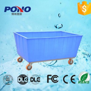 Plastic Portable Pono Laundry Cart Trolley Design ho an'ny fitahirizana lamba miaraka amin'ny vidiny tsara indrindra