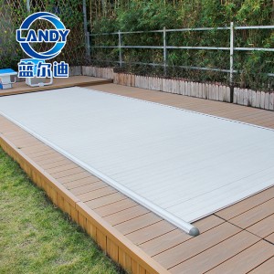 Allumnuim Shutter Pool Cover na may awtomatikong magandang deck