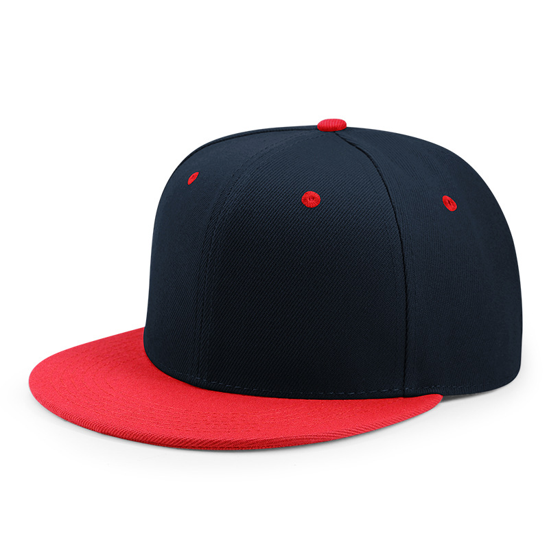 Klasisks Snapback cepures vāciņš Hip-Hop stila plakans malas vienkrāsains regulējams vāciņš