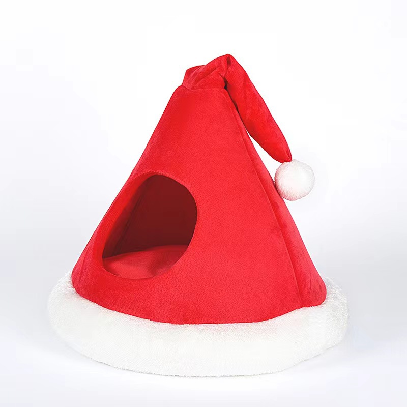 Super srčkano božično drevo Postelja za hišne ljubljenčke Hiša za šotore Božično gnezdo za posteljo za mačke in pse