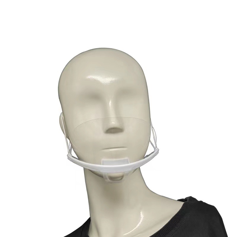 Maschera antispruzzo Maschera saliva saliva Sorriso Ristorante in plastica Maschera trasparente antiappannamento