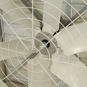တရုတ်နိုင်ငံရှိ ဖန်လုံအိမ်ဝက်ခြံအတွက် ဖိုက်ဘာမှန် Louver Frp Cone Exhaust Fan