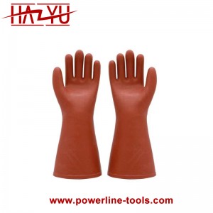 Предпазни изолирани ръкавици от естествен латекс от каучук за електротехник