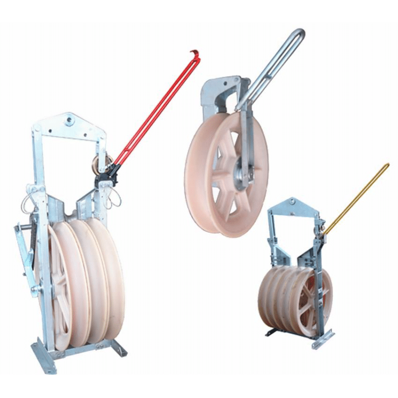 Stringing Construction Bundled Conductor Aerial Helicopter Pully Stringing