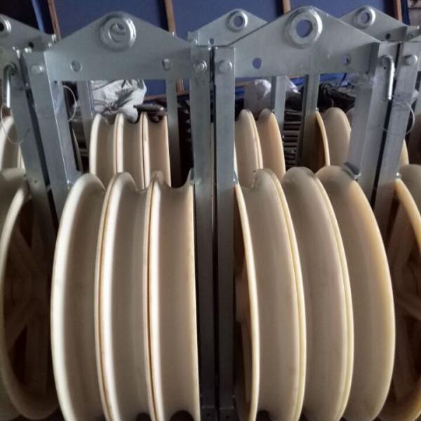 Rodes de 508 mm Politges de filferro agrupat Bloc de cordes de politja