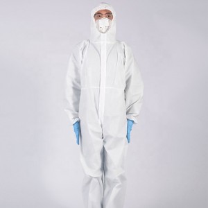 Disposable one-piece isolation gown