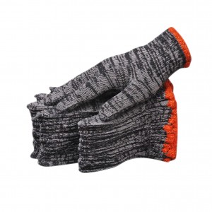 Pheej yig Mix Coloured Safety Work Knitted Poly Cotton Glove/Guantes De