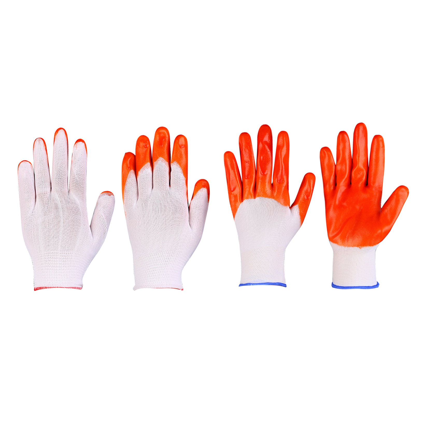 Pvc Coated Orange Nylon Knitted Protective Safety Opus Glove