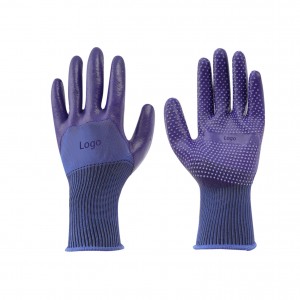 Custom Made Work Gloves General Purpose Work Safety Gloves With Pvc Dots Coated