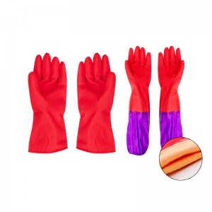 Kitchen Pvc Cleaning Gloves With Warm Lining Household Thickening Large Waterproof Dishwashing Pvc Gloves