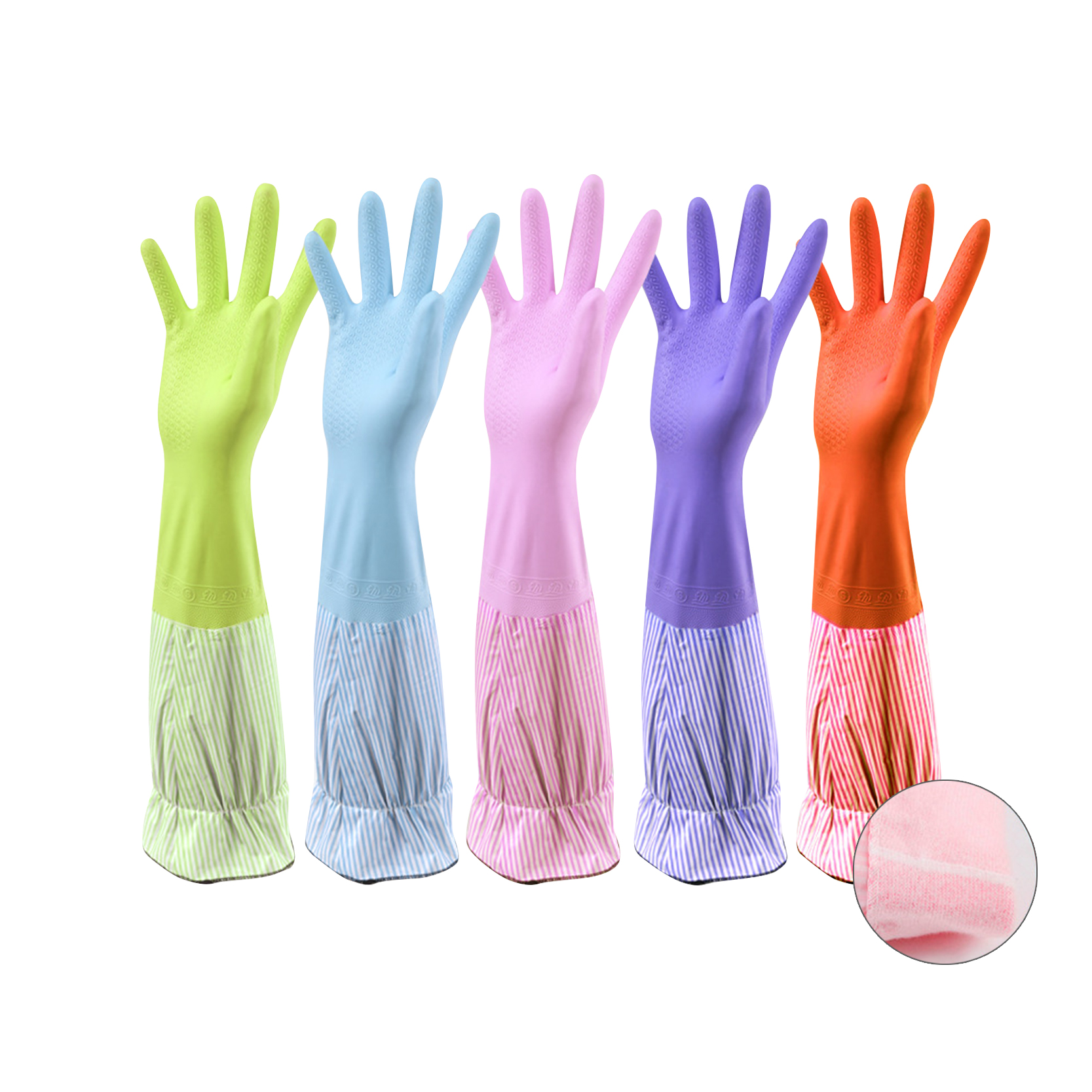 Purgamentum Latex Gloves Tersus Long Gloves Hiems Operis Safety Gloves Mulier Clean Tool IMPERVIUS Dishwashing Household