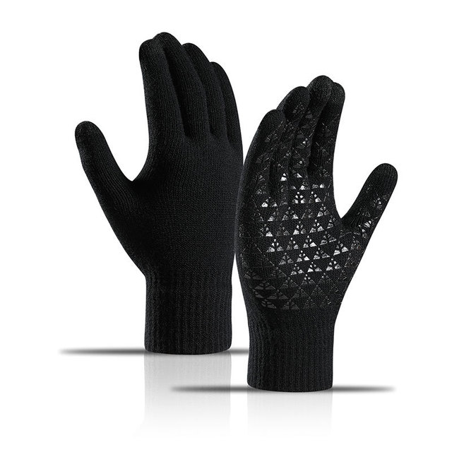 Windproof Germ Knit Anti Slip Sports Touchscreen Texting Driving Cycling Touch Screen Winter Knitted Gloves