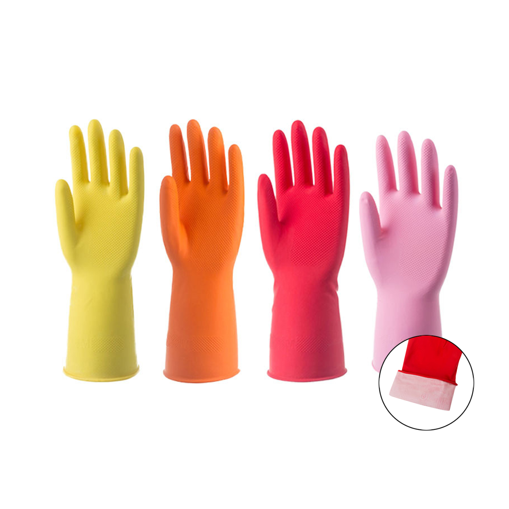 Purgatio Dish Gloves, Promissio Naturalis Flexilis Latex Dishwashing Gloves, Reusable Kitchen Dishwasher Gloves