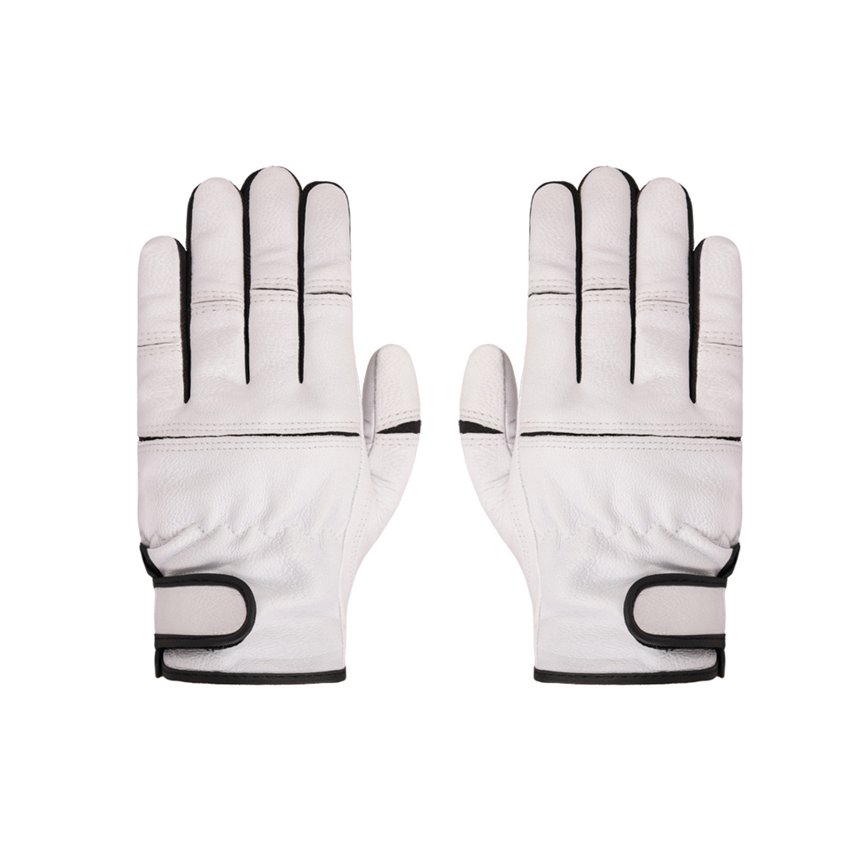 Kub Muag Sheepskin Leather Premium Unlined Safety Tool Work Gloves Siv hnab looj tes