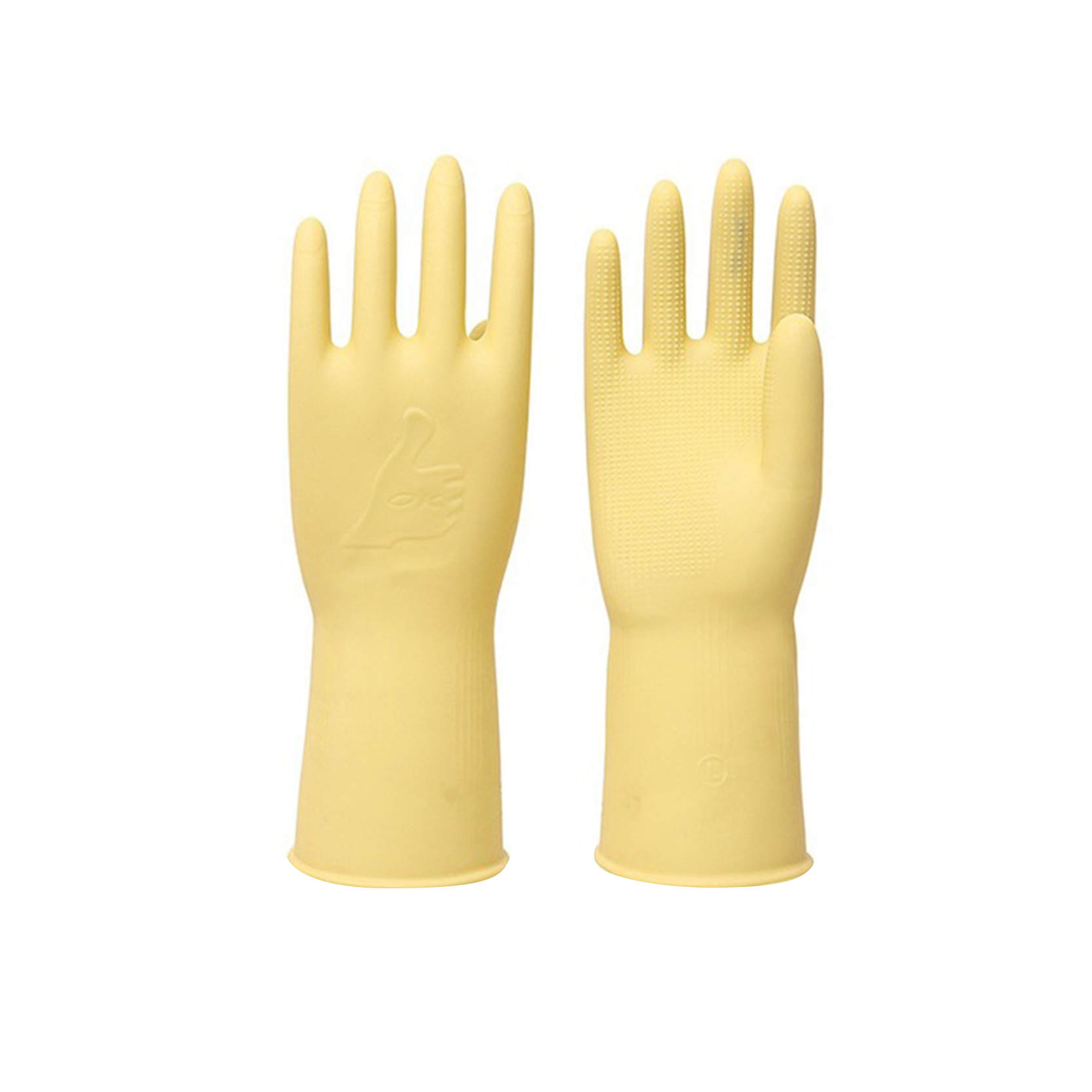 Chaw tsim tshuaj paus lag luam wholesale Reusable Latex Tsev Chav Ua Noj Waterproof Dishwashing Gloves Featured duab