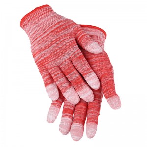 Anti Static Gloves Top Fit Fingertip Carbon Fibers PU Coated ESD Safety Gloves