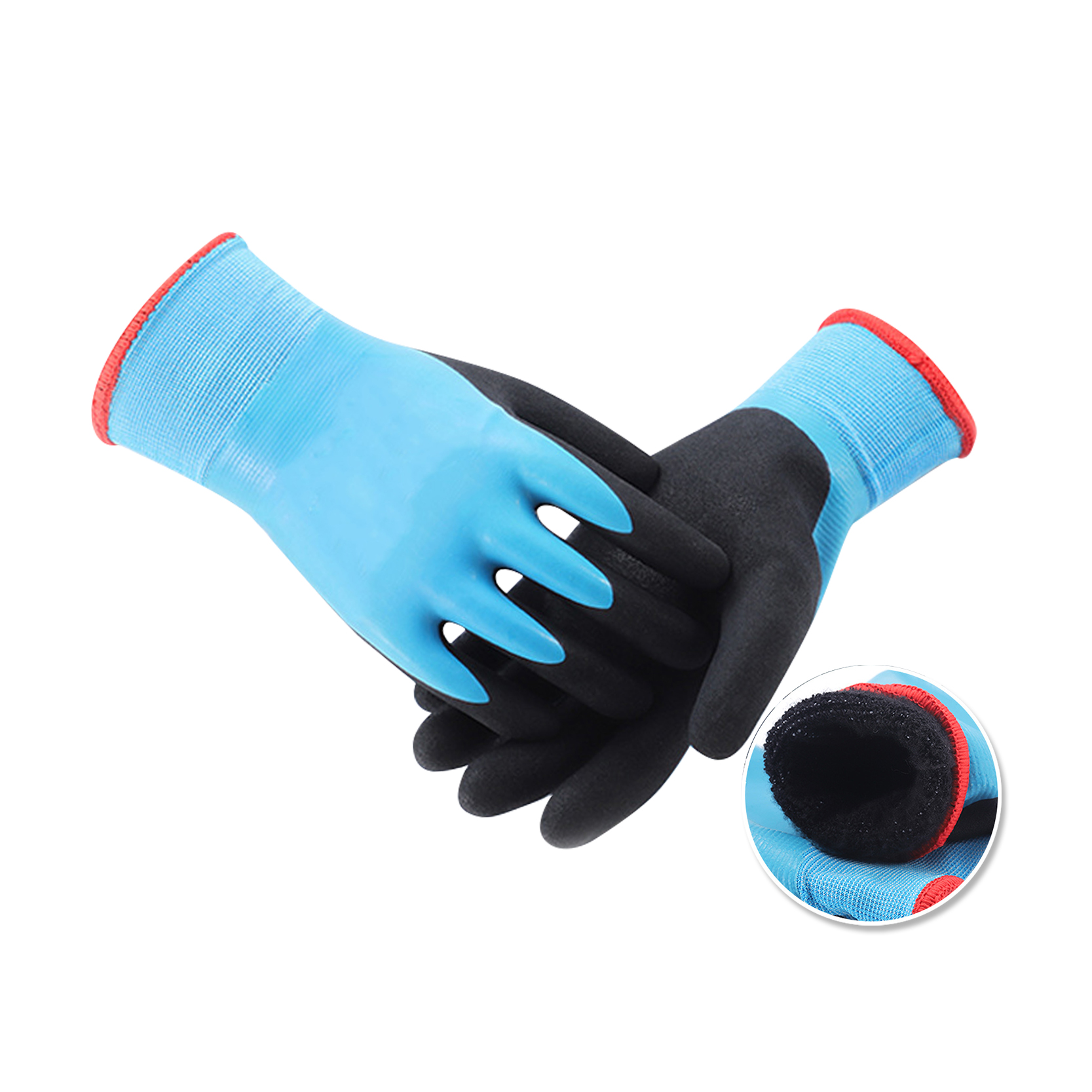 Delovne rokavice za delo na prostem v hladnem vremenu, zimske vozniške rokavice, dvojno prevlečene z mikro peno iz lateksa, težke