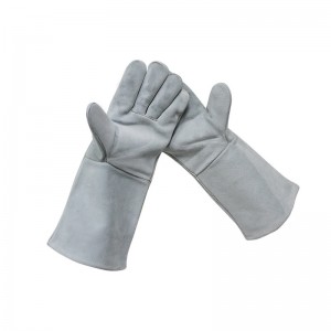 Tawv Welding Gloves, Kub / Hluav Taws Kub Resistant, Mitts rau BBQ hnab looj tes