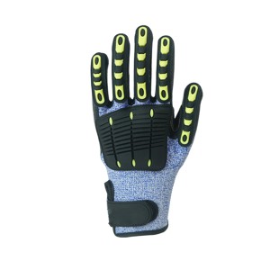 Heavy Duty Work Gloves, TPR Impact Gloves Cut Resistant