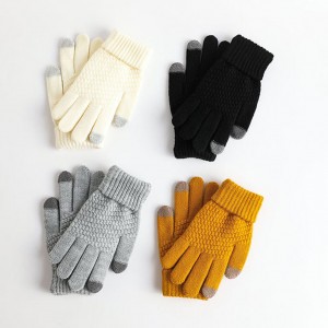 2021 Winter Magic Gloves Touch Screen Women Men Warm Stretch Knitted Wool Mittens Acrylic Gloves