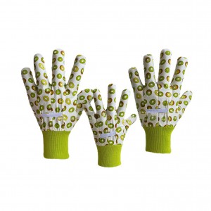 Pheej yig 100% Paj Rwb Palm Garden Gloves PVC Dotted Paj Rwb Garden Gloves Unisex