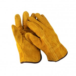 Txiv neej Reinforced Cowhide Leather Work Gloves Welding Gloves