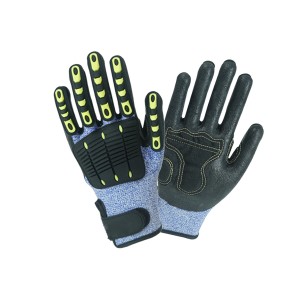 Heavy Duty Work Gloves, TPR Impact Gloves Cut Resistant