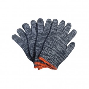 Pheej yig Mix Coloured Safety Work Knitted Poly Cotton Glove/Guantes De