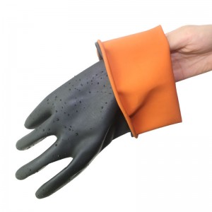 Chemical Resistant Gloves, Waterproof Reusable Protective Safety Work Heavy Duty Industrial Roj Hmab Hnab looj tes