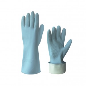 Factory Custom Color Reusable Guantes Household Flocklined Gloves Dishwashing