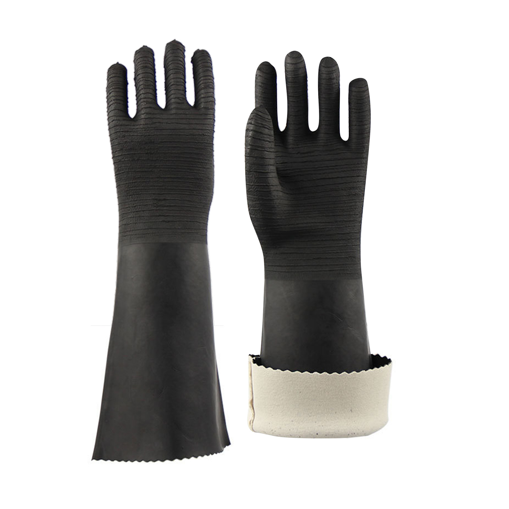 Chemical Resistant Gloves, Waterproof Reusable Cleaning Protective Safety Work Gloves Featured Duab