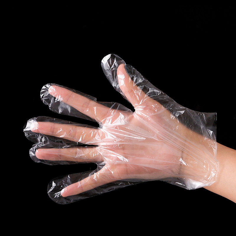 Plastične rokavice za enkratno uporabo, brezplačne prozorne polietilenske rokavice za roke, nesterilne za čiščenje, kuhanje, barvanje las, pomivanje posode, ravnanje s hrano