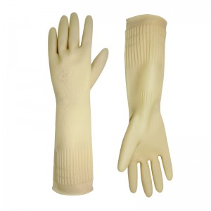 Kitajska veleprodajne ekstra dolge gospodinjske rokavice iz lateksne gume za pomivanje posode