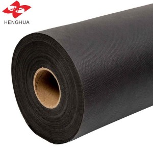 50 gsm juodos spalvos TNT pp neaustinis neaustinis audinys, įterpiamas sofos čiužinio medžiaga baldų užvalkalams naudoti krepšiams staltiesei gaminti