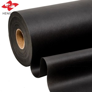 50gsm ສີ​ດໍາ TNT pp spunbonded non woven fabric interling sofa matress ອຸ​ປະ​ກອນ​ການ​ສໍາ​ລັບ​ການ​ປົກ​ຫຸ້ມ​ຂອງ​ເຟີ​ນີ​ເຈີ​ຖົງ​ການ​ນໍາ​ໃຊ້​ເຮັດ​ໃຫ້​ຜ້າ​ຕາ​ຕະ​ລາງ