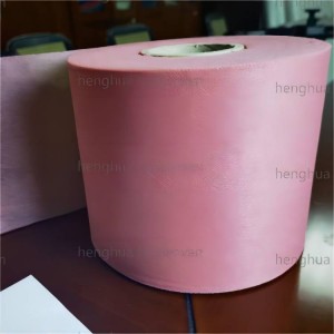 25gsm ຫນ້າກາກສີຊົມພູໃຊ້ Polypropylene spunbond non woven fabric roll medical non woven fabric