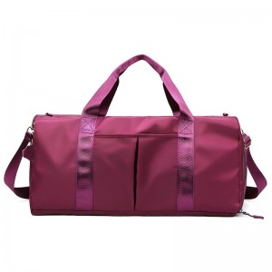 Durable large size travel luggage duffle bag with shoe compartment