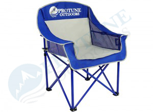 Protune oversize camping folding chair nga adunay handrest