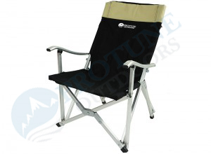 Chaise pliante en aluminium Protune avec repose-mains