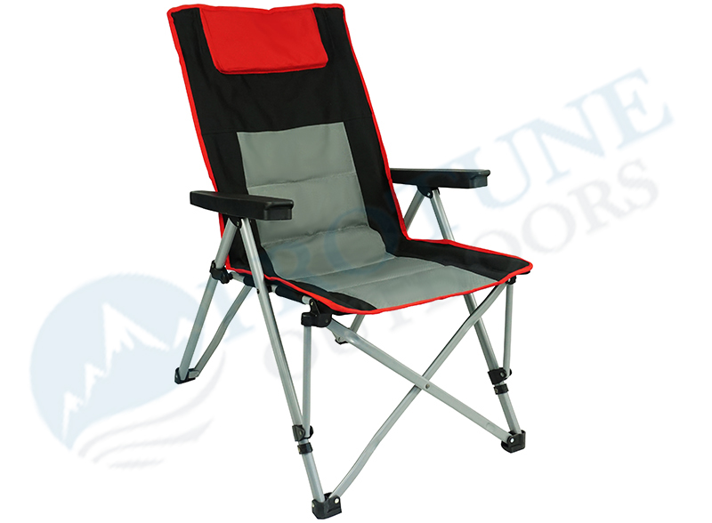 Protune Camping прилагодлива преклопна фотелја за раце со потпирач за глава
